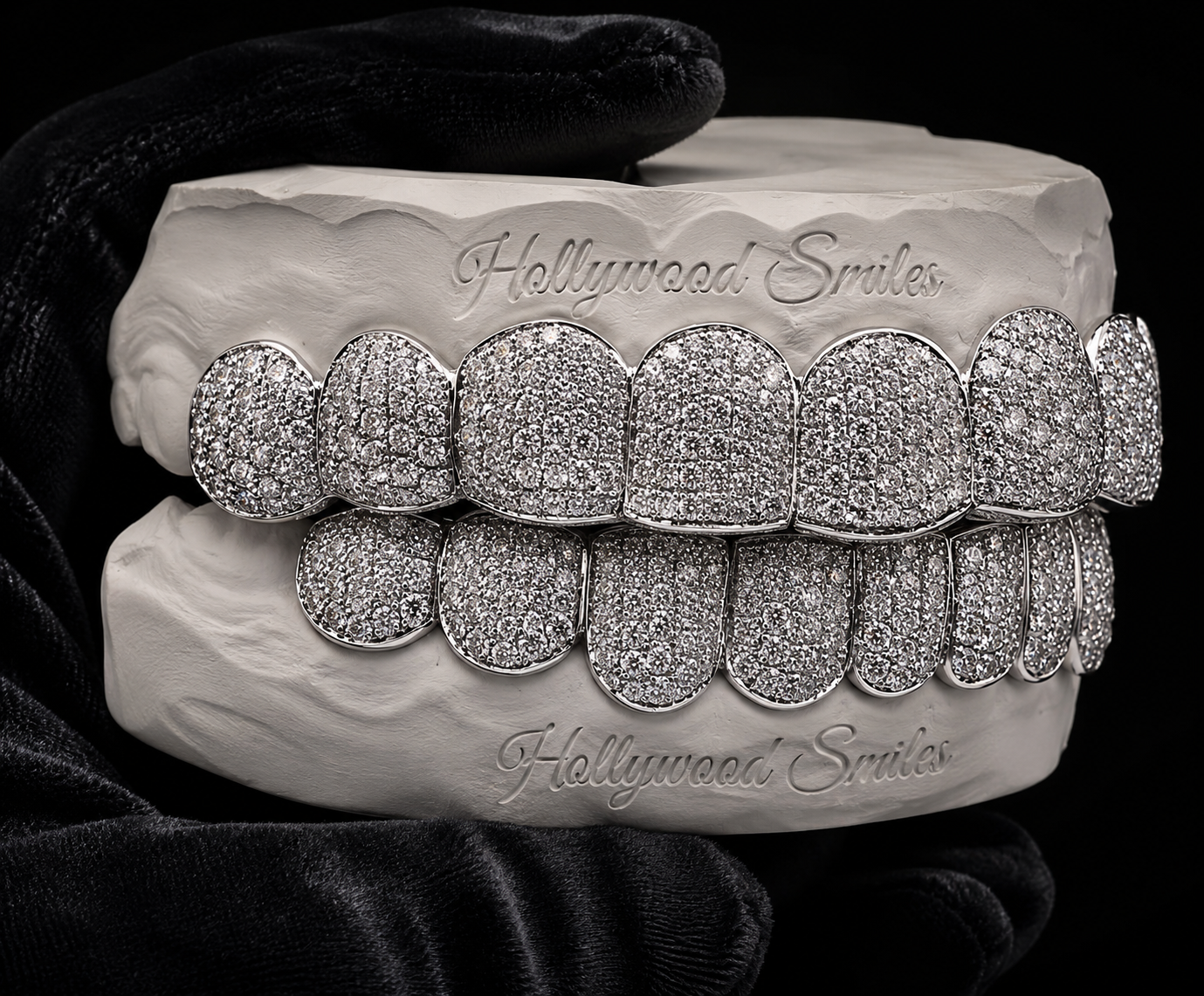 Full Iced Out Silver Grillz