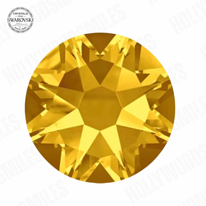 Swarovski Lt Topaz Tooth Gem