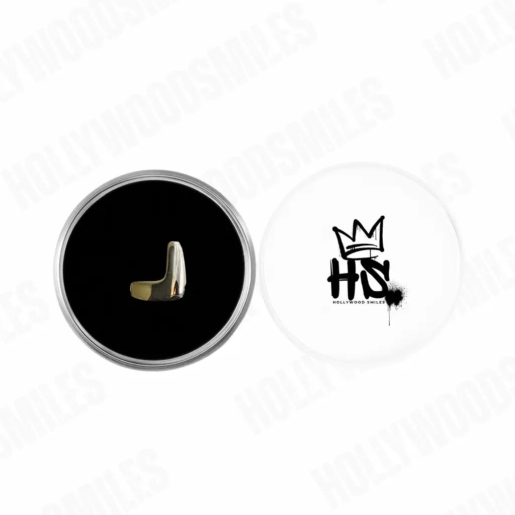 18K Gold Reverse L Shaped Tooth Charm My Store